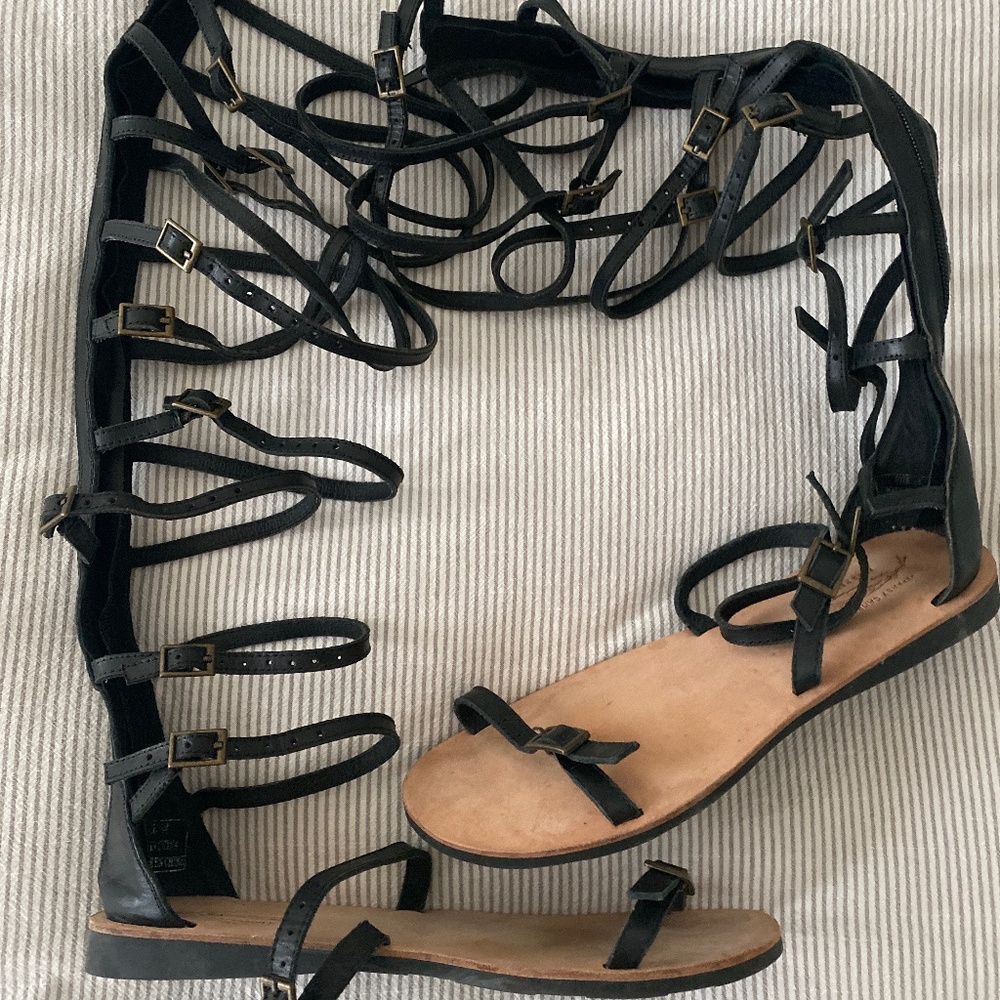 Jeffrey Campbell for Free people black sandals size 8